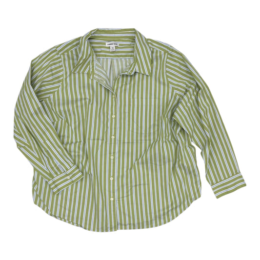 Blouse Ls By Lands End In Green, Size:3X