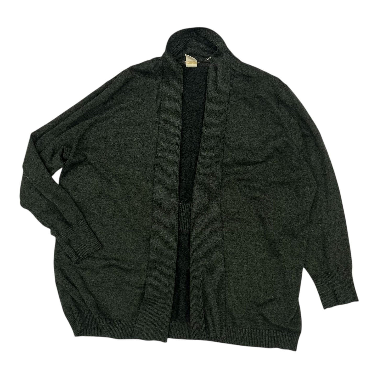 Sweater Cardigan By Faded Glory In Green, Size:4X