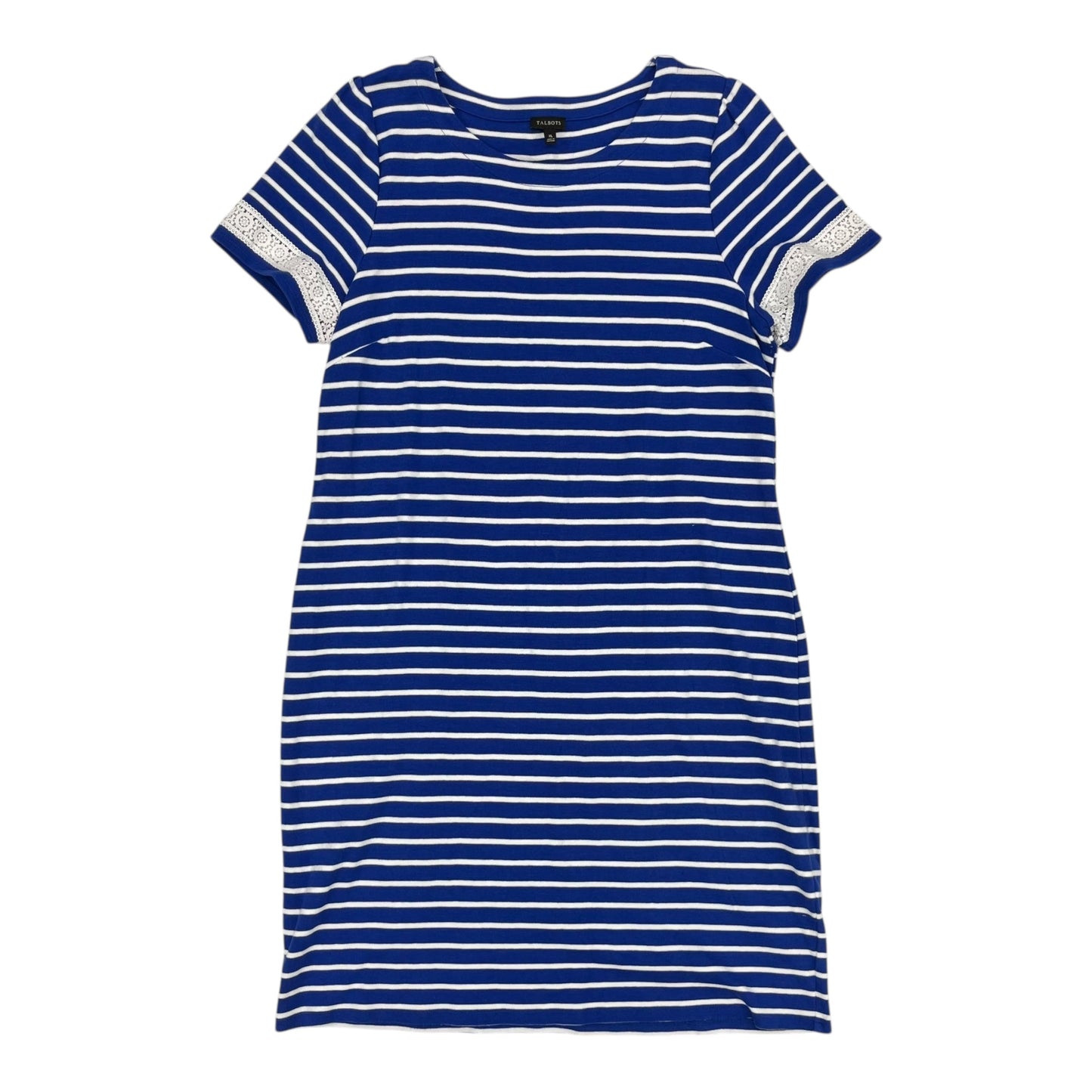 Dress Casual Short By Talbots In Blue & White, Size:Xl