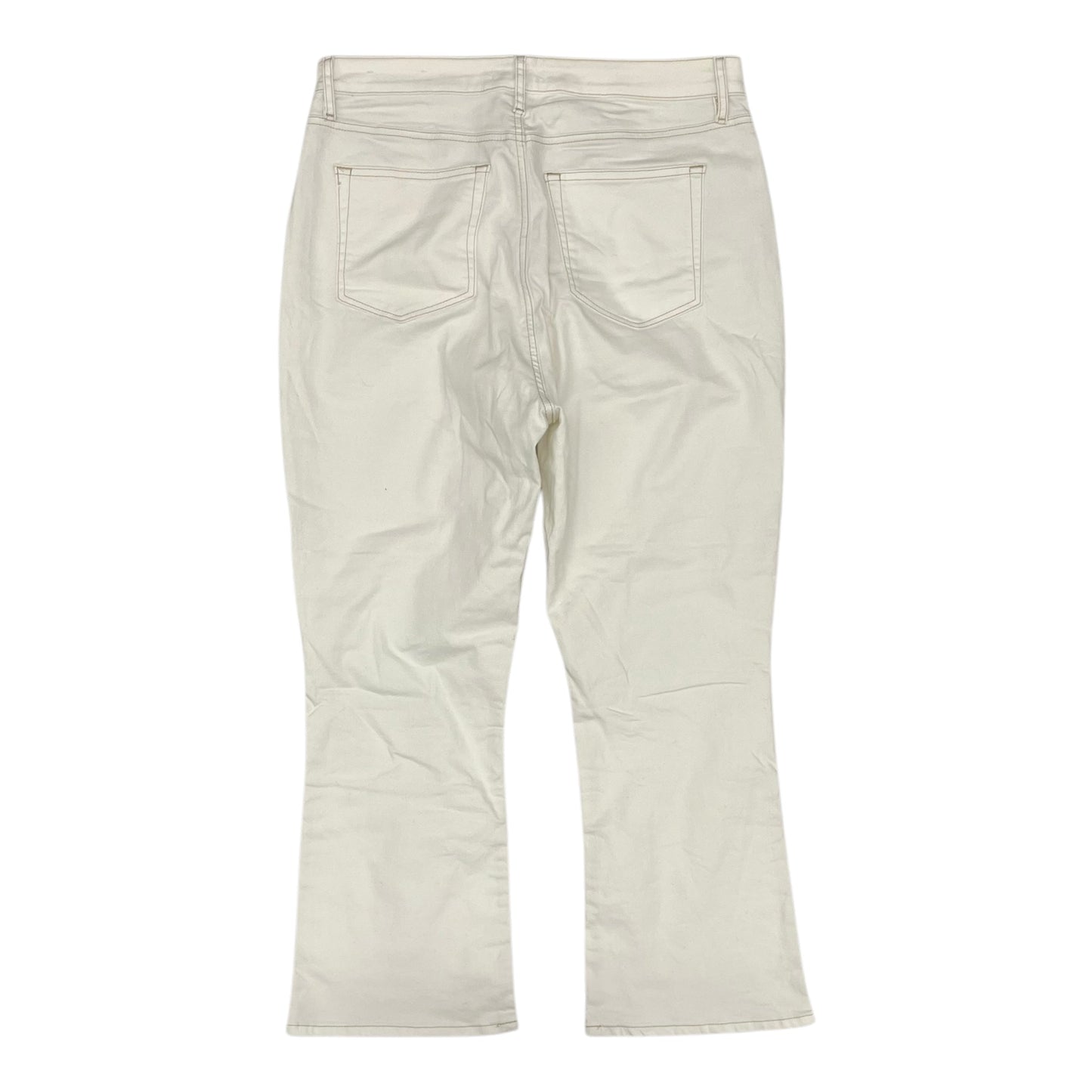 Jeans Wide Leg By Loft In White Denim, Size:10