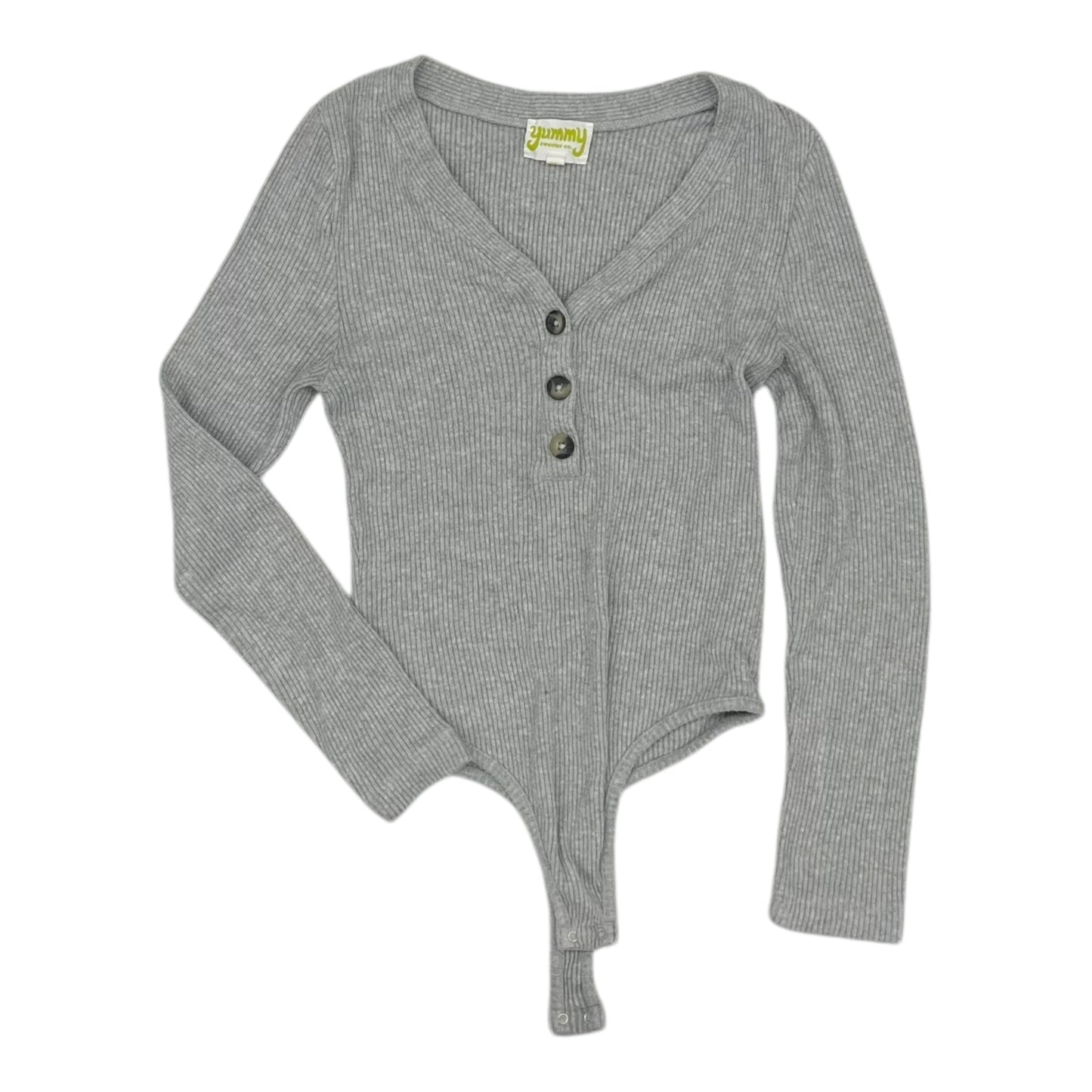 Bodysuit By Clothes Mentor In Grey, Size:M