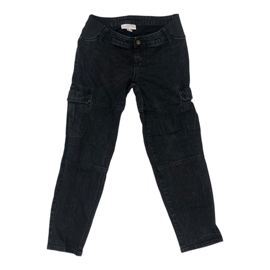 Mat Jeans By Isabel Maternity In Black Denim, Size:2