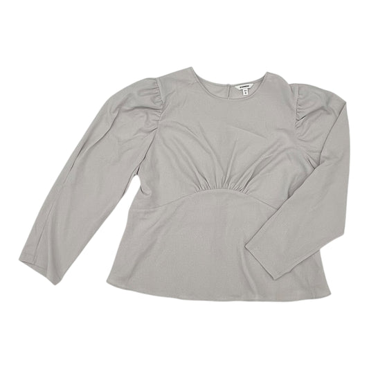 Blouse Ls By Express In Grey, Size:Xl