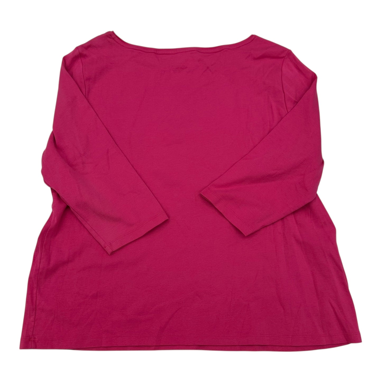Top 3/4 Sleeve By Talbots In Pink, Size:3X
