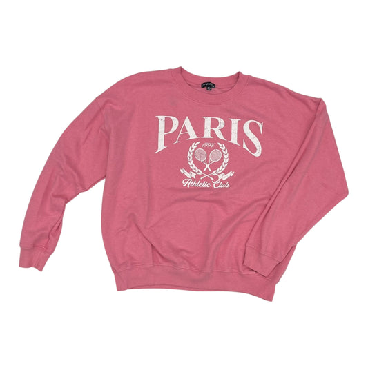 Sweatshirt Crewneck By Clothes Mentor In Cream & Pink, Size:Xl