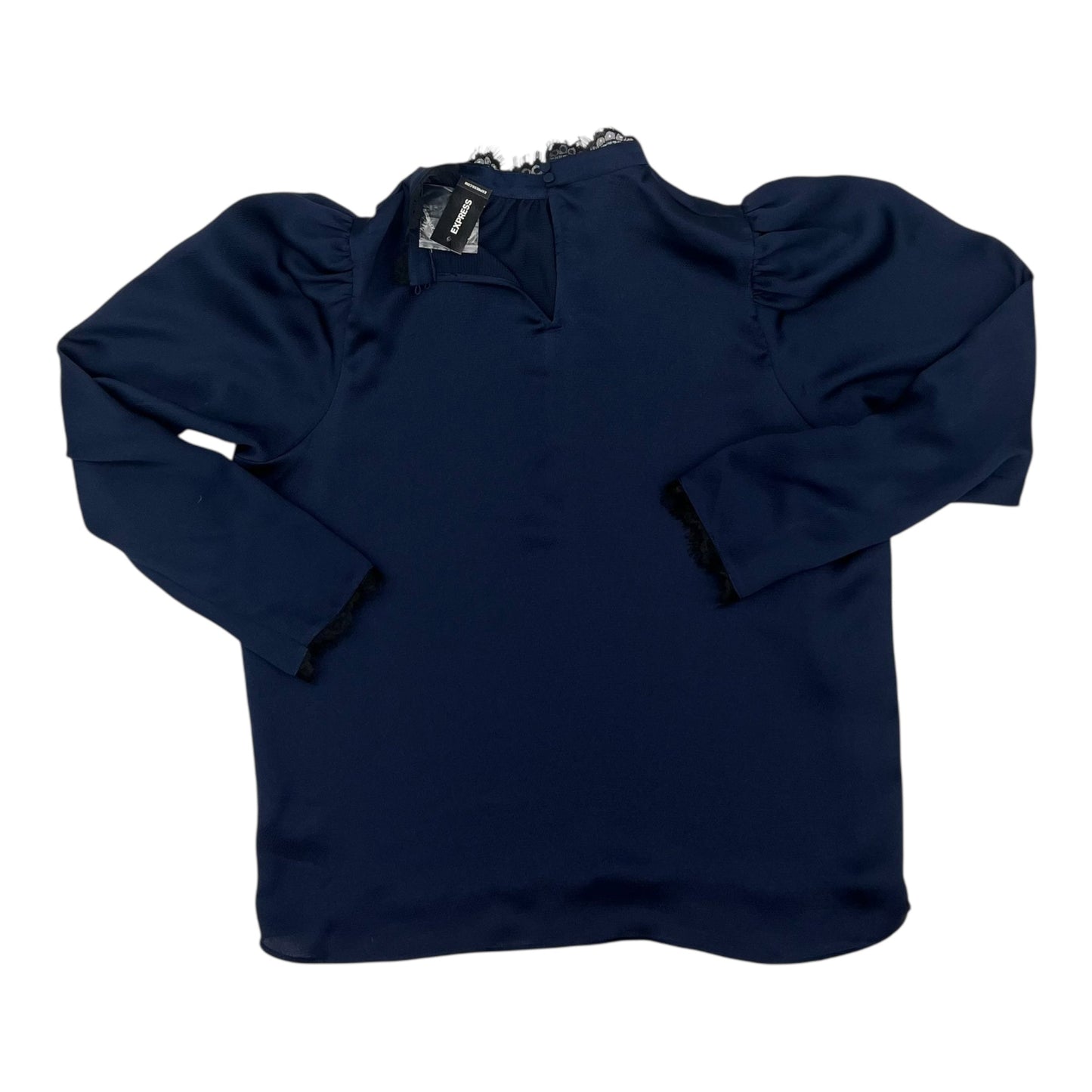 Blouse Ls By Calvin Klein In Blue, Size:M