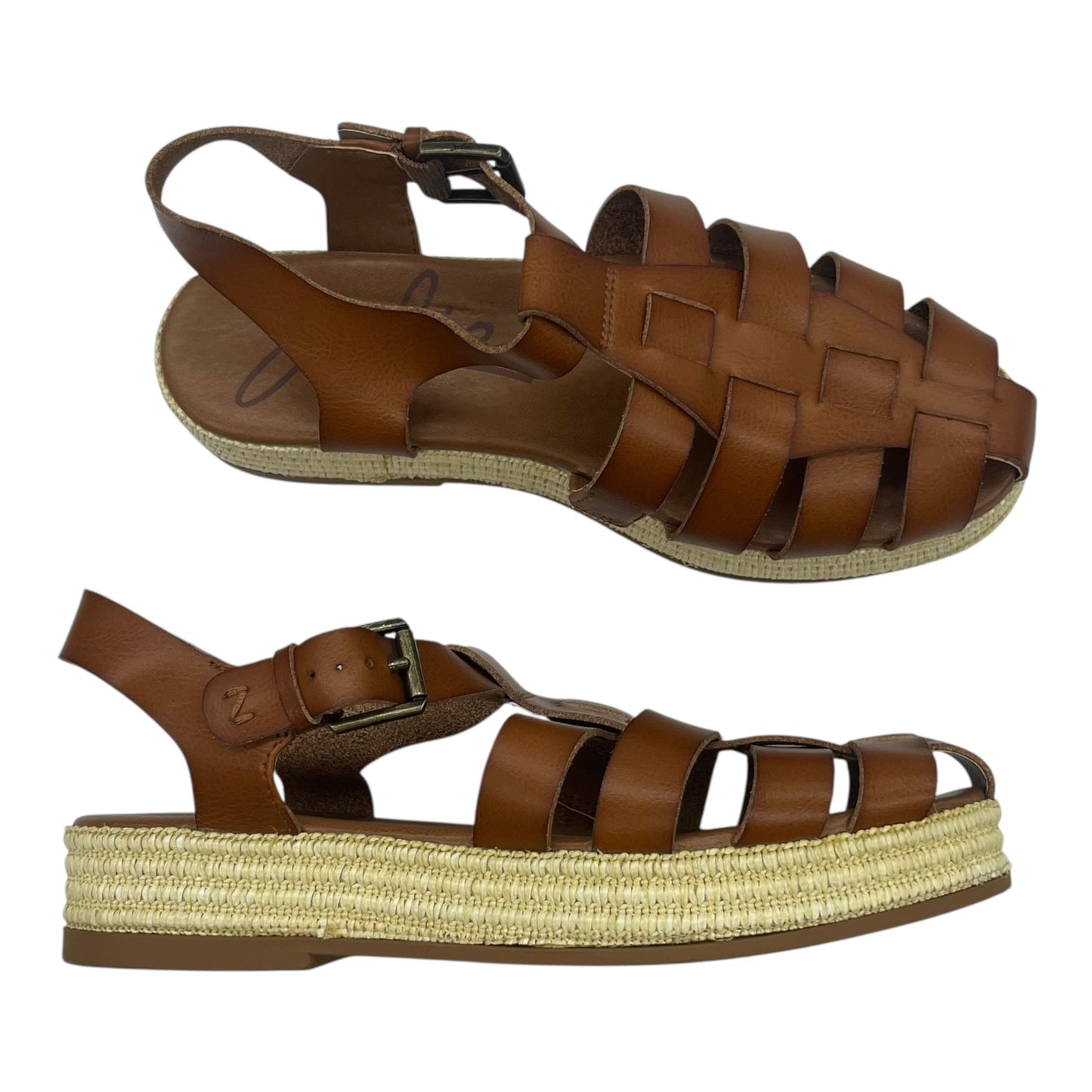 Shoes Flats By Clothes Mentor In Tan, Size:8.5