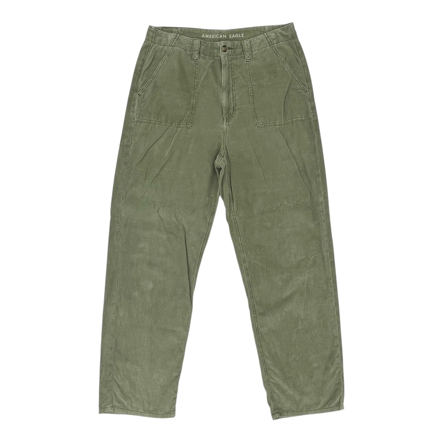 Pants Corduroy By American Eagle In Green, Size:14