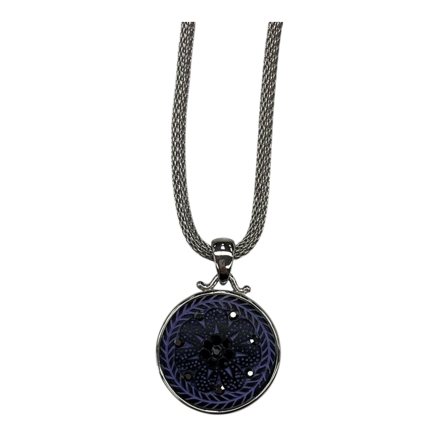 NECKLACE CHARM by    CLOTHES MENTOR In PURPLE & SILVER