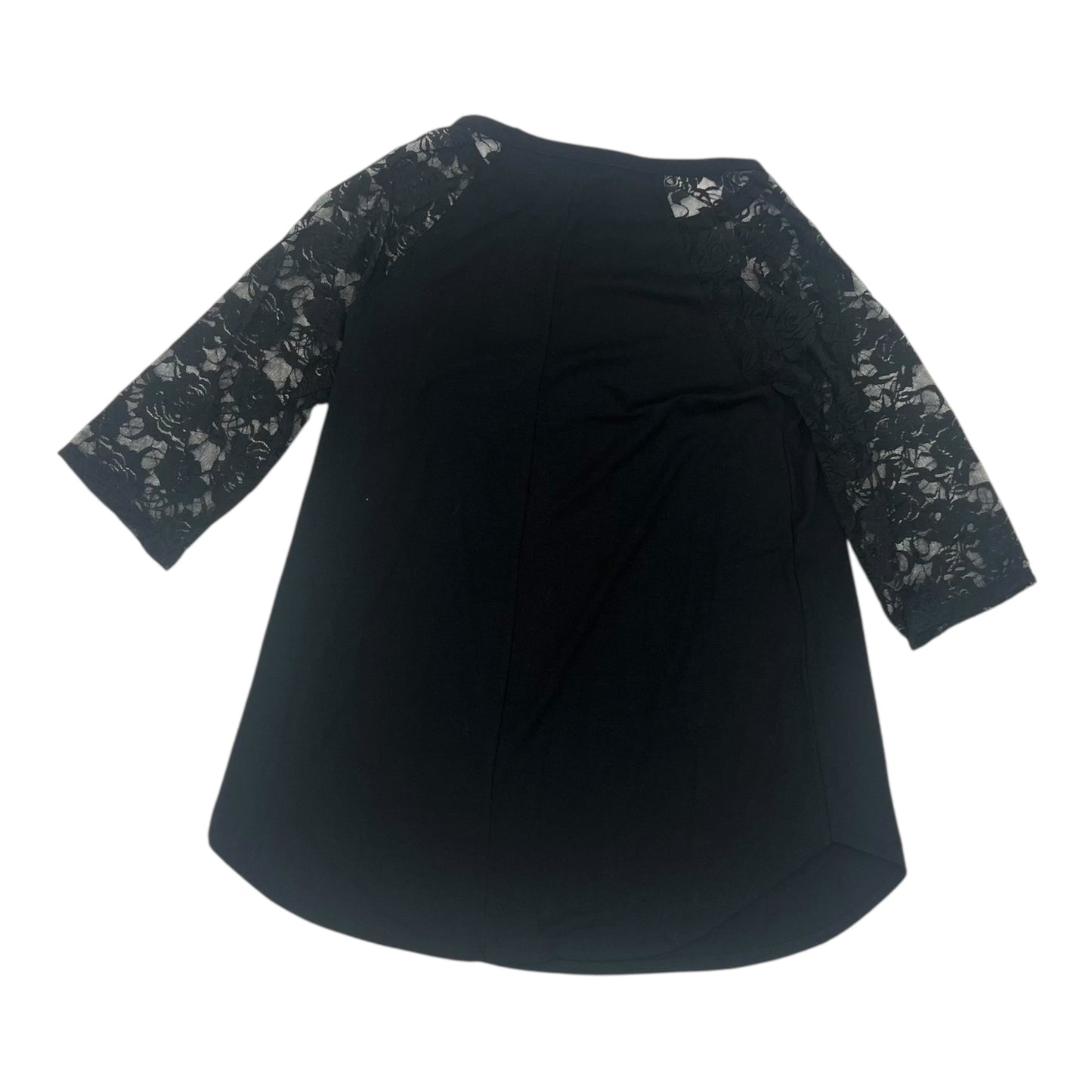 Blouse 3/4 Sleeve By Zenana In Black, Size:M