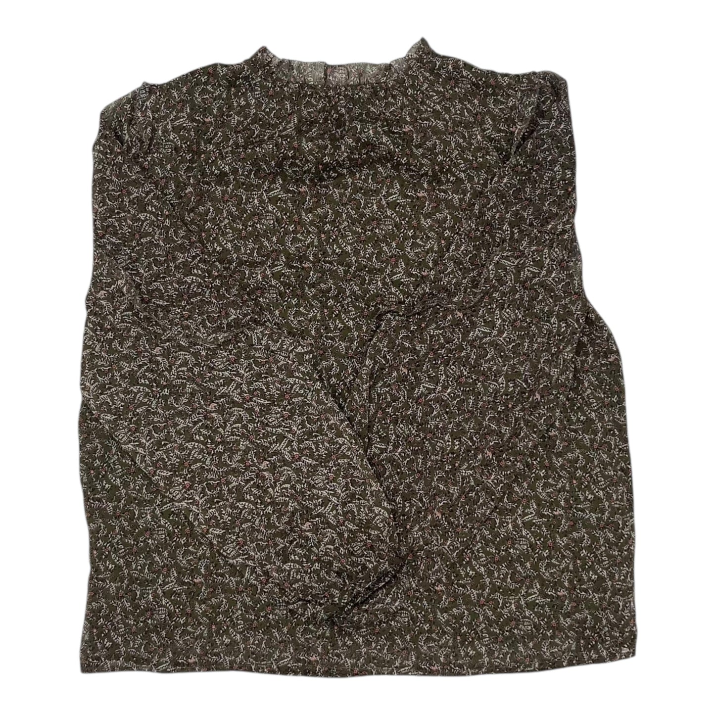 Blouse Ls By Loft In Green, Size:M