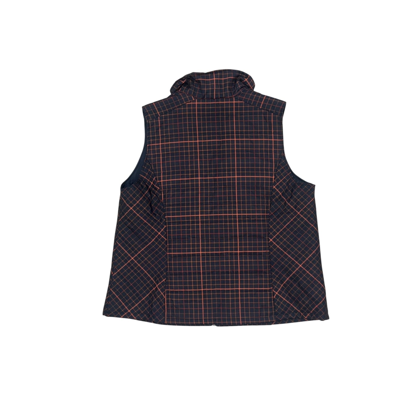 Vest Puffer & Quilted By Cj Banks In Blue & Orange, Size:1X