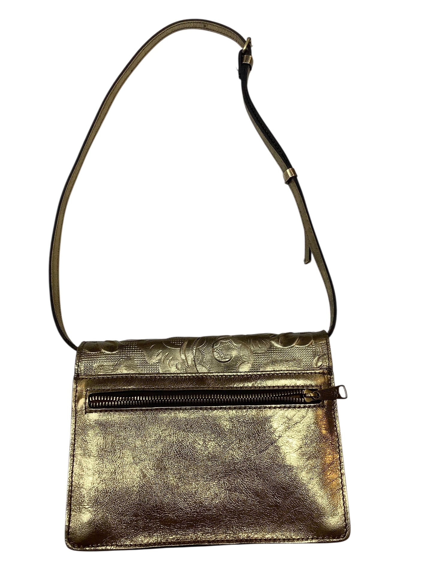 Crossbody Designer By Patricia Nash In Gold, Size:Medium