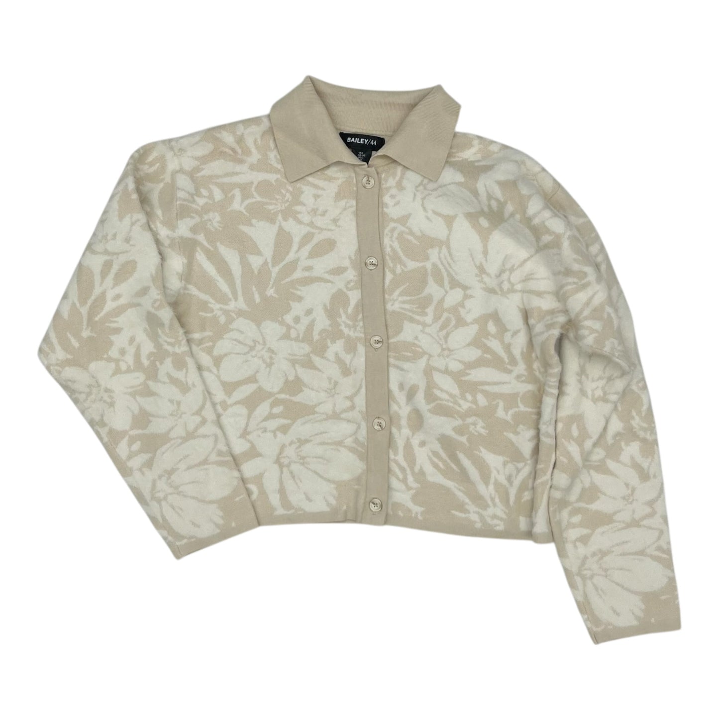 Sweater Cardigan By Bailey 44 In Cream, Size:L