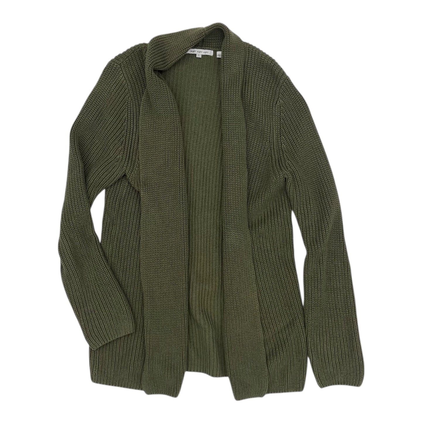 Sweater Cardigan By Eight Eight Eight In Green, Size:L