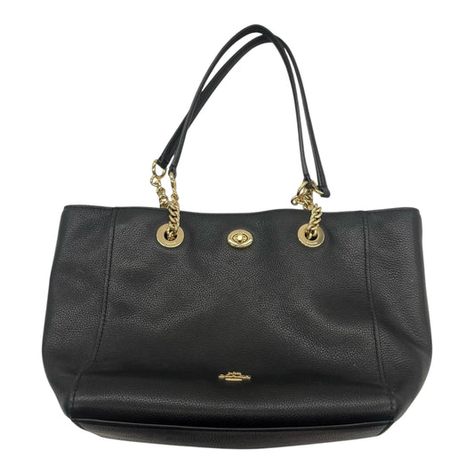 Handbag Designer By Coach In Black, Size:Medium