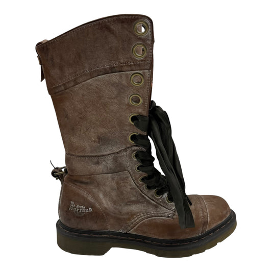 Boots Combat By Dr Martens In Brown, Size:8