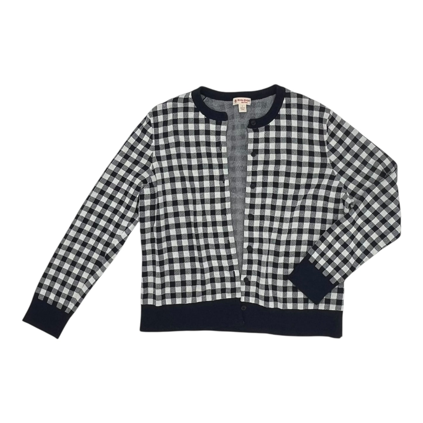 Sweater Cardigan By Brooks Brothers In Blue & White, Size:L