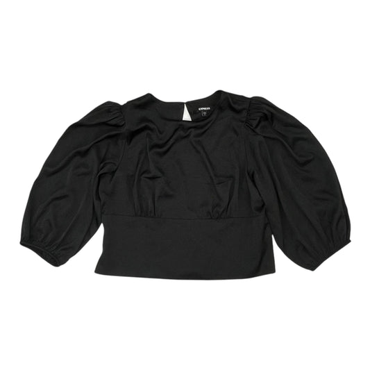 Blouse Ls By Express In Black, Size:Xl