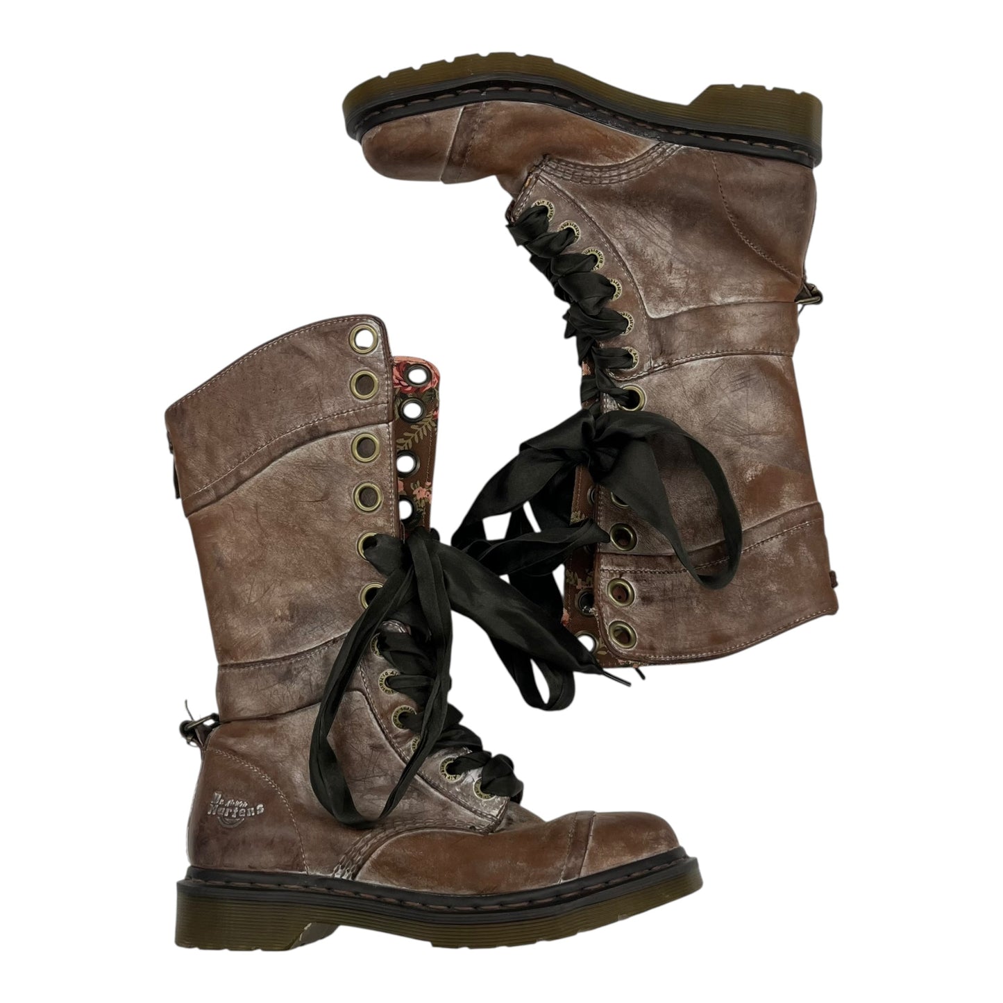 Boots Combat By Dr Martens In Brown, Size:8