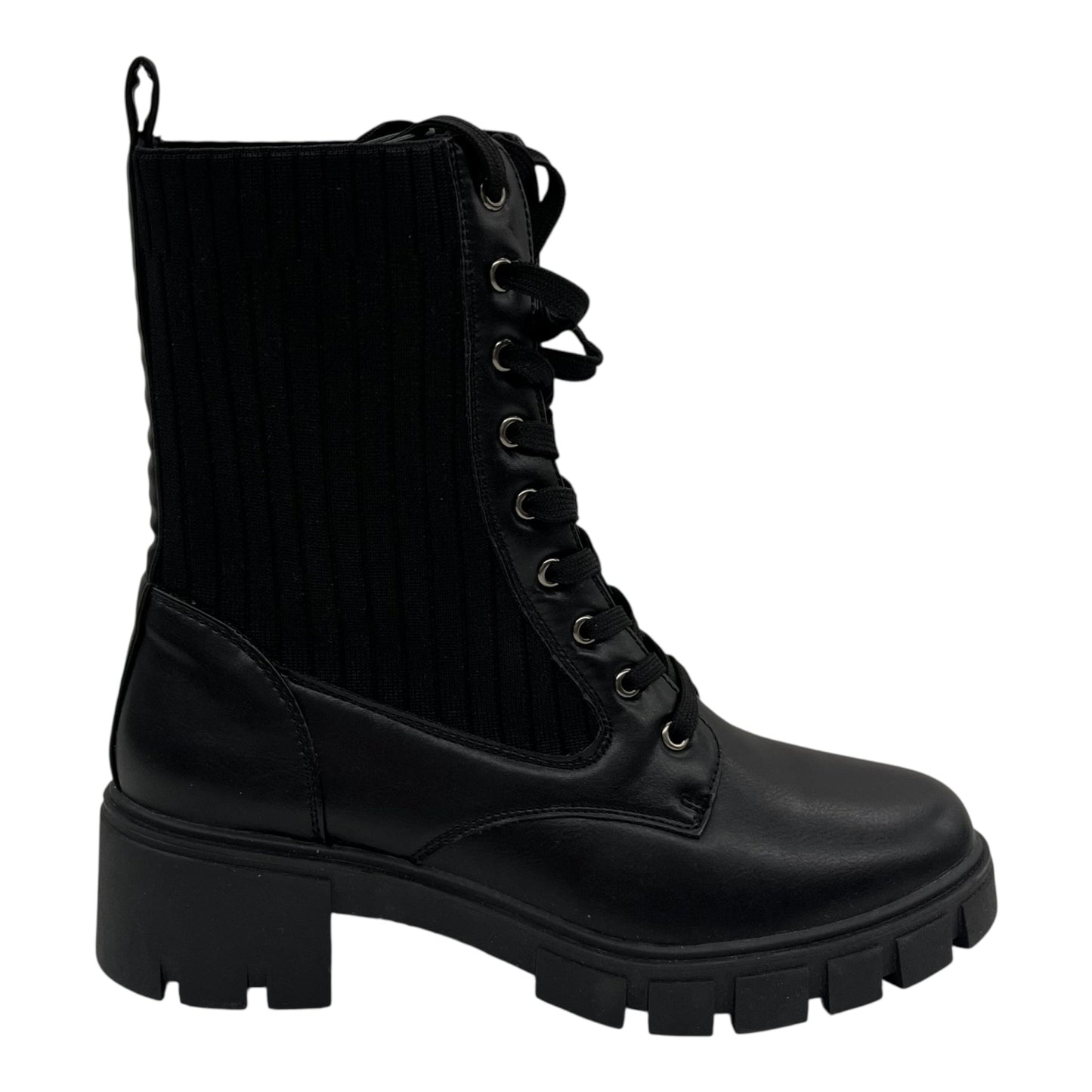 Boots Combat By Qupid In Black, Size:9