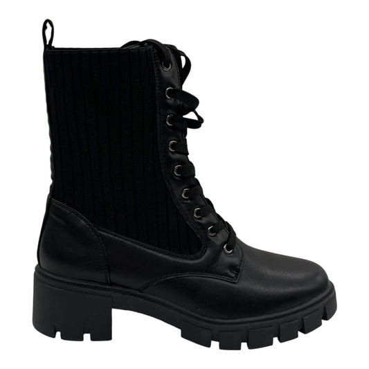 Boots Combat By Qupid In Black, Size:9