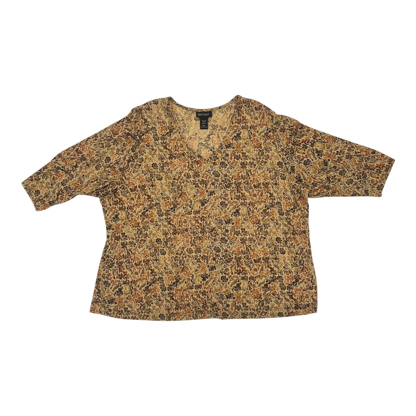 BLOUSE LS by LANE BRYANT In TAN, Size: 4X