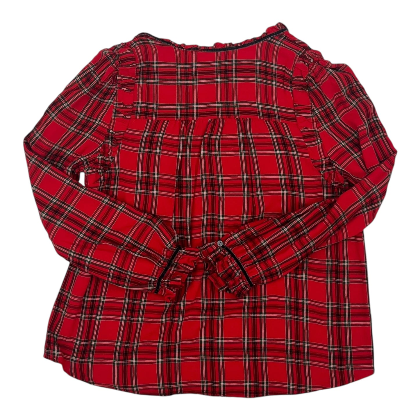 BLOUSE LS by LOFT In RED, Size: L