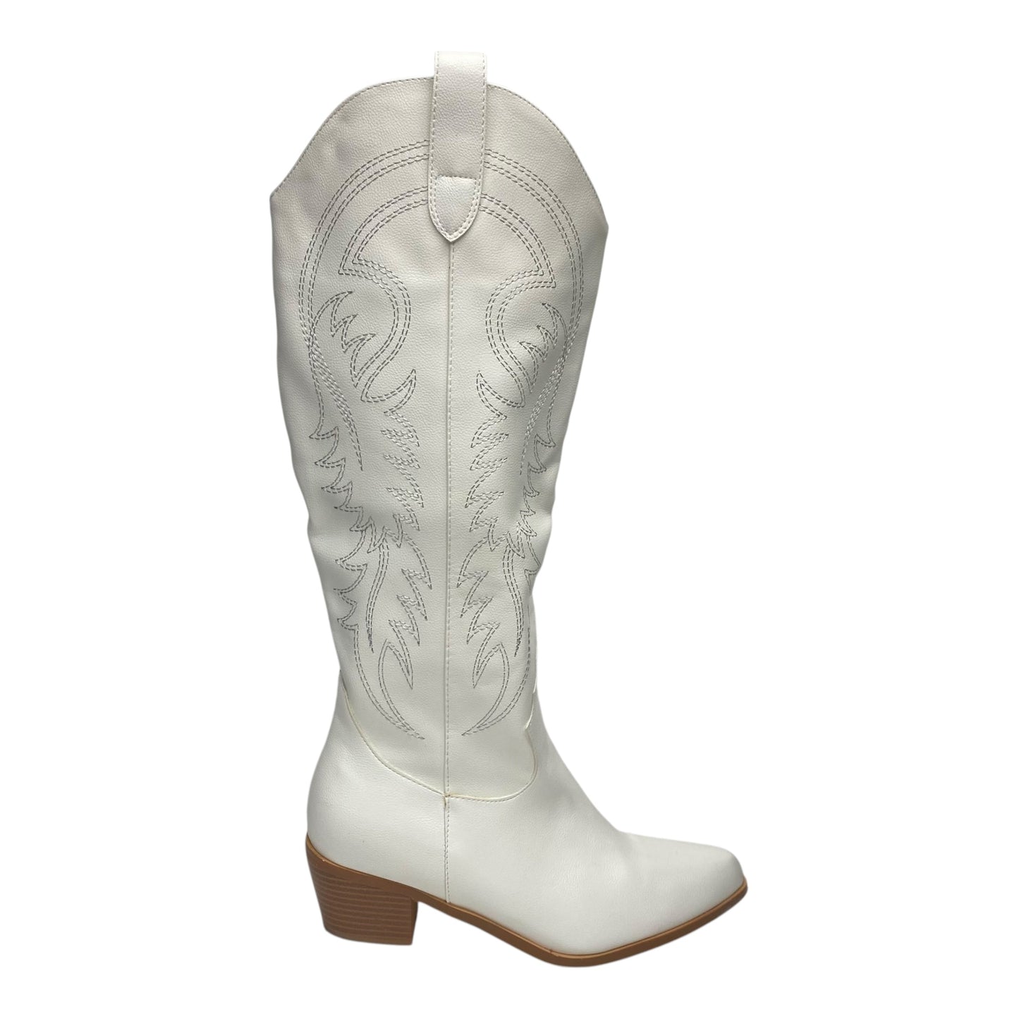 BOOTS WESTERN by CME in WHITE, Size:9.5