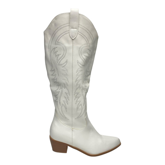 BOOTS WESTERN by CME in WHITE, Size:9.5
