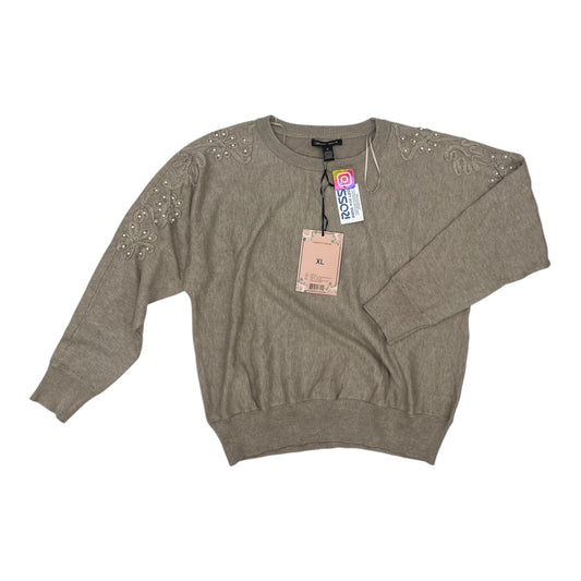 Sweater By Carolyn Taylor In Tan, Size:Xl