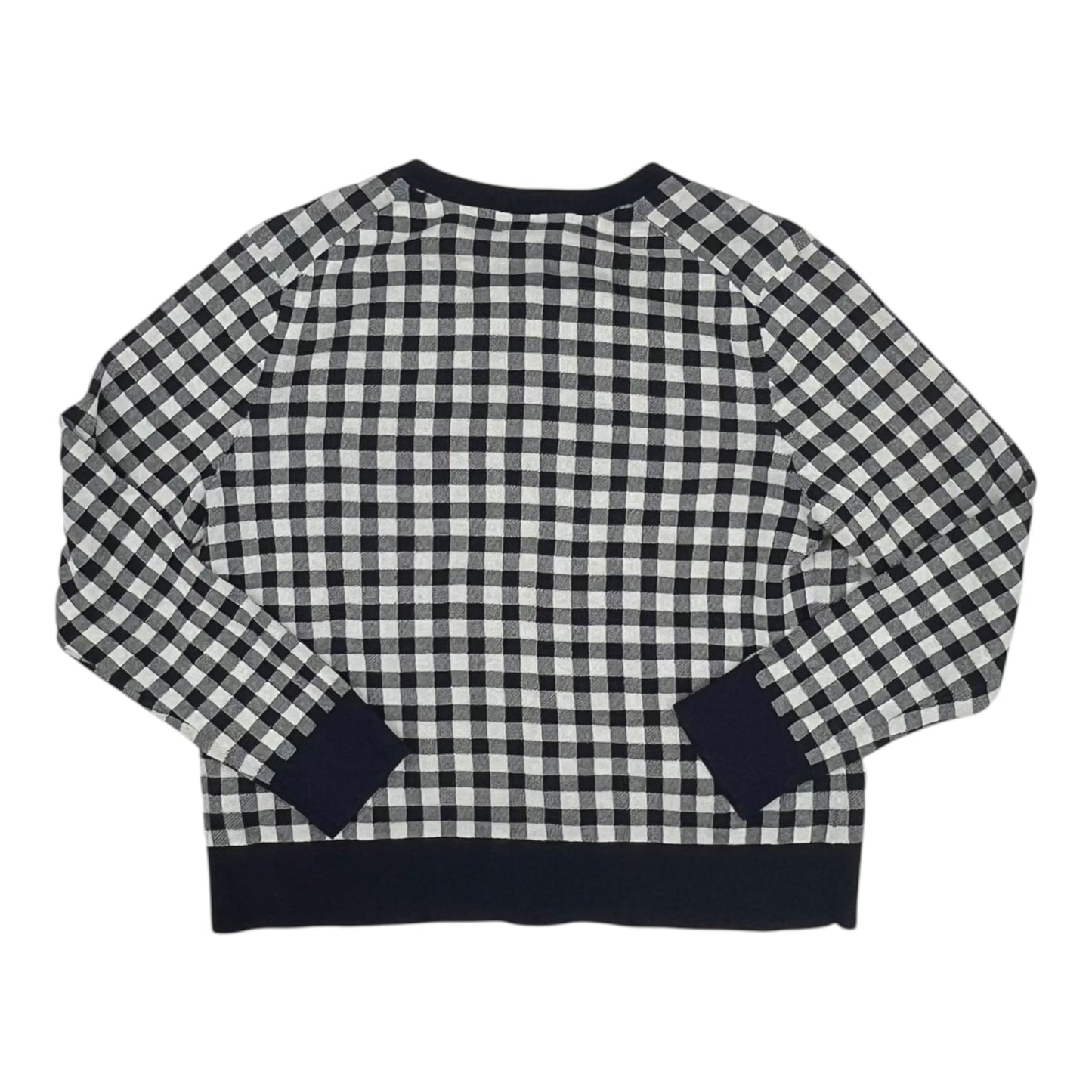 Sweater Cardigan By Brooks Brothers In Blue & White, Size:L