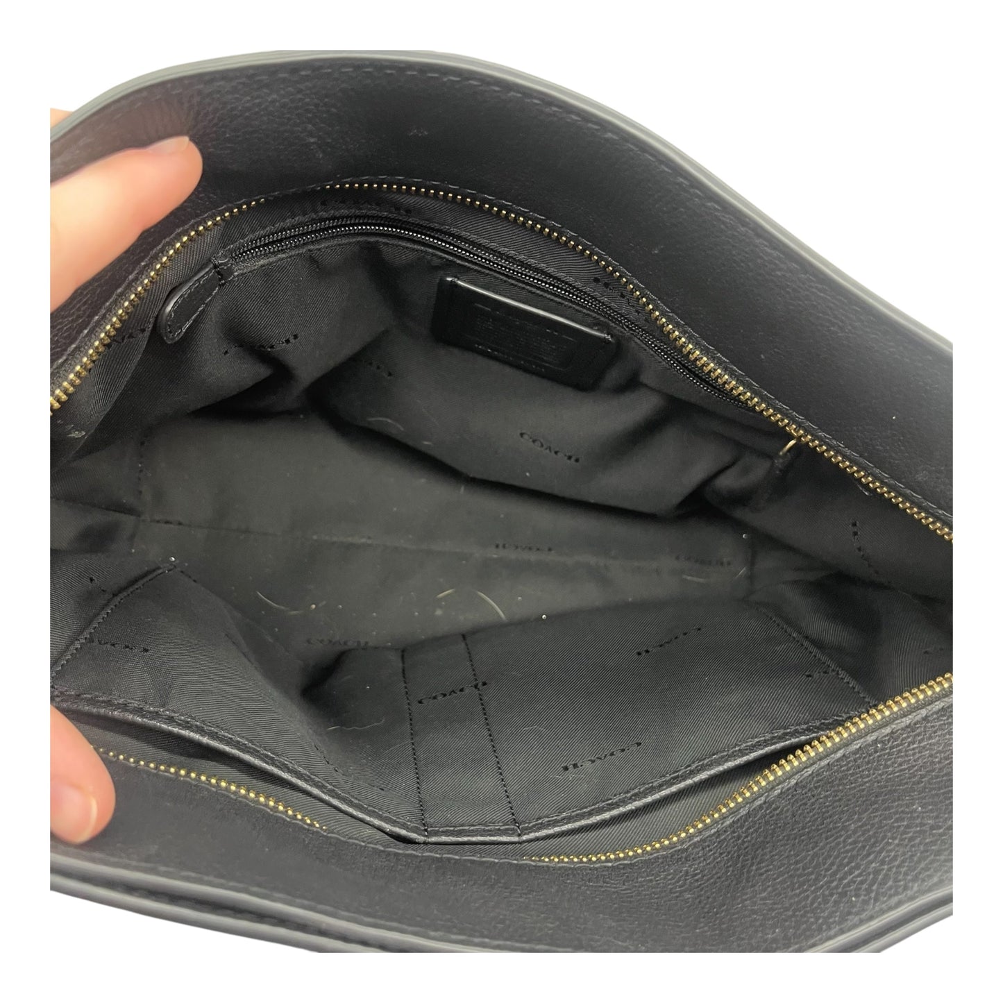 Handbag Designer By Coach In Black, Size:Medium