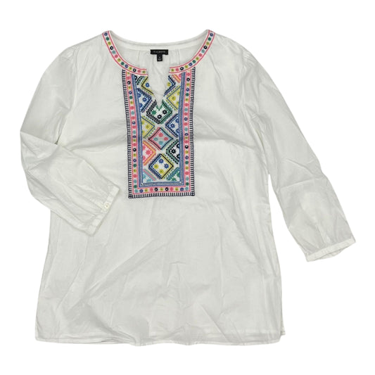 Blouse Ls By Talbots In White, Size:S