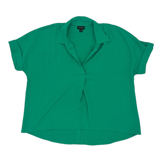 Blouse Ss By J. Jill In Green, Size:Lp