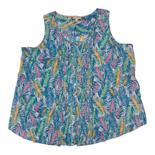 Blouse Sleeveless By Woman Within In Blue, Size:2X