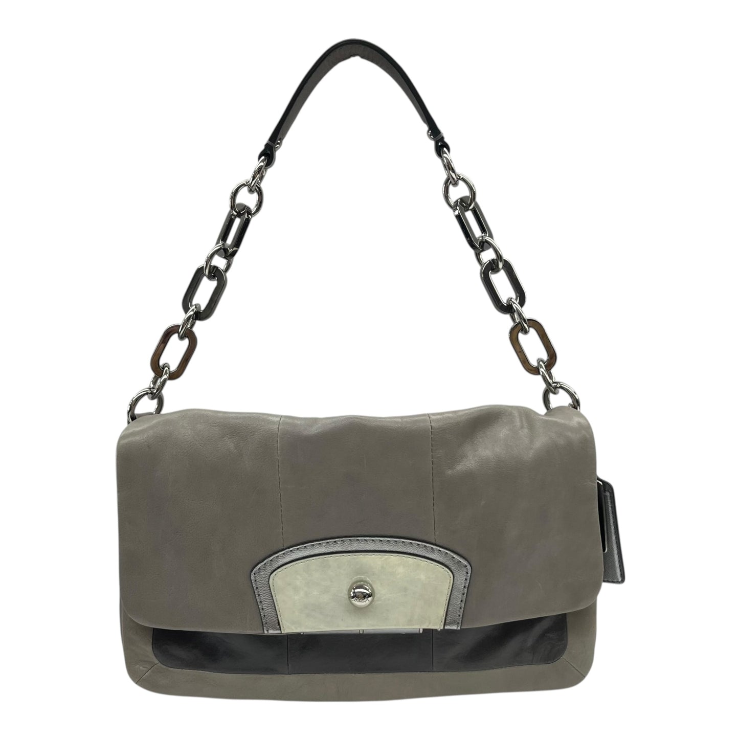 Handbag Designer By Coach In Grey, Size:Large