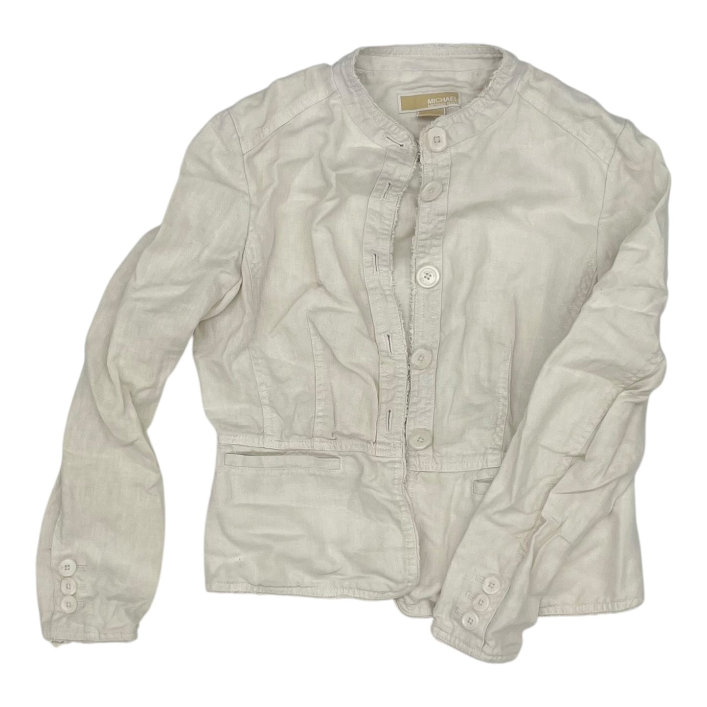 Jacket Designer By Michael Kors In Cream, Size:M