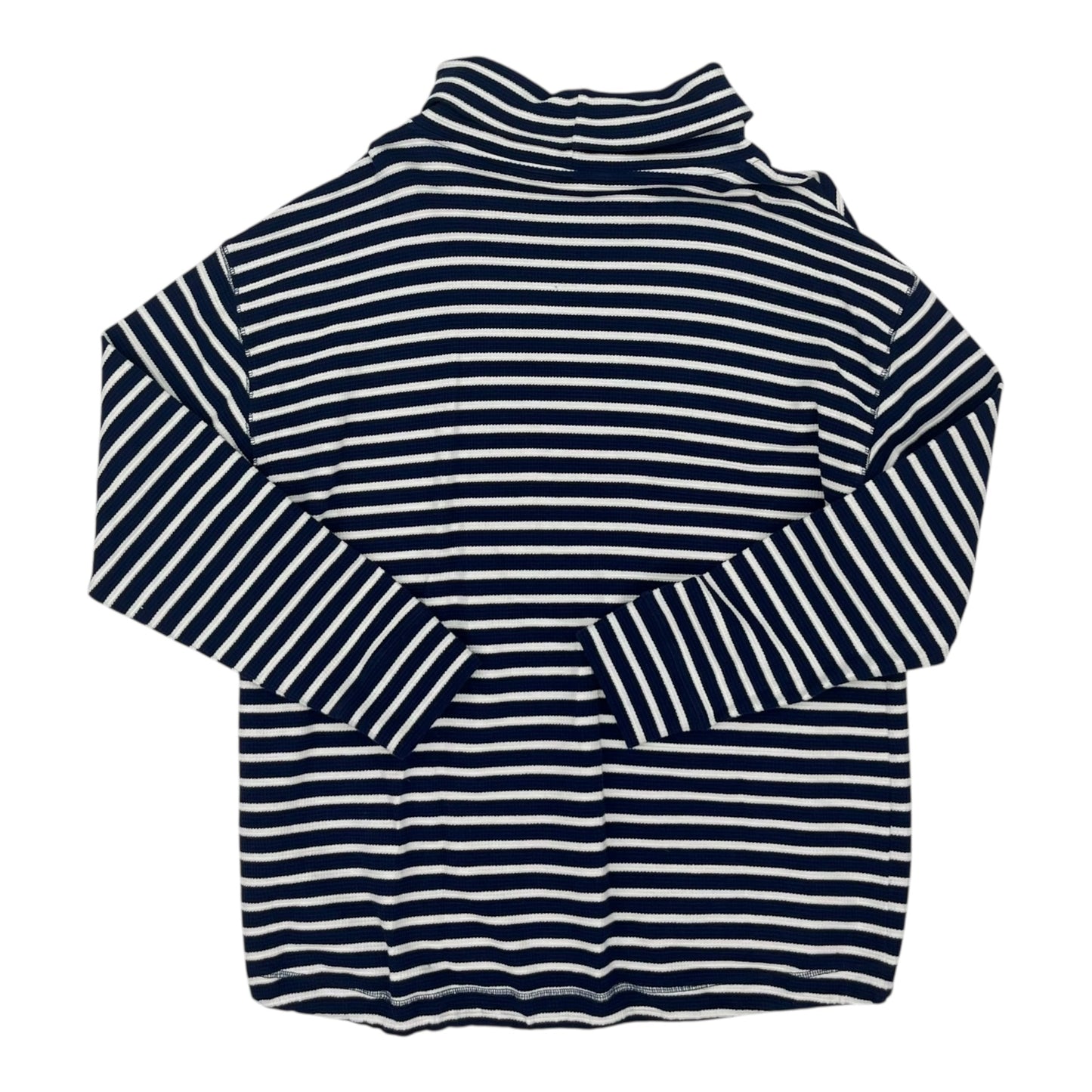 SWEATSHIRT COLLAR by LANDS END in BLUE & WHITE, Size:L