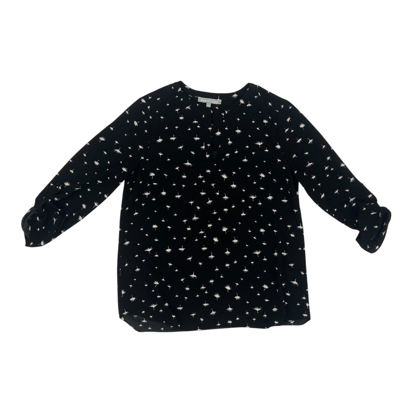 BLOUSE 3/4 SLEEVE by DANIEL RAINN in BLACK & WHITE, Size:S