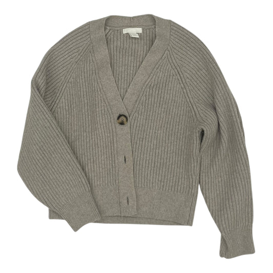Sweater Cardigan By H&M In Tan, Size:M