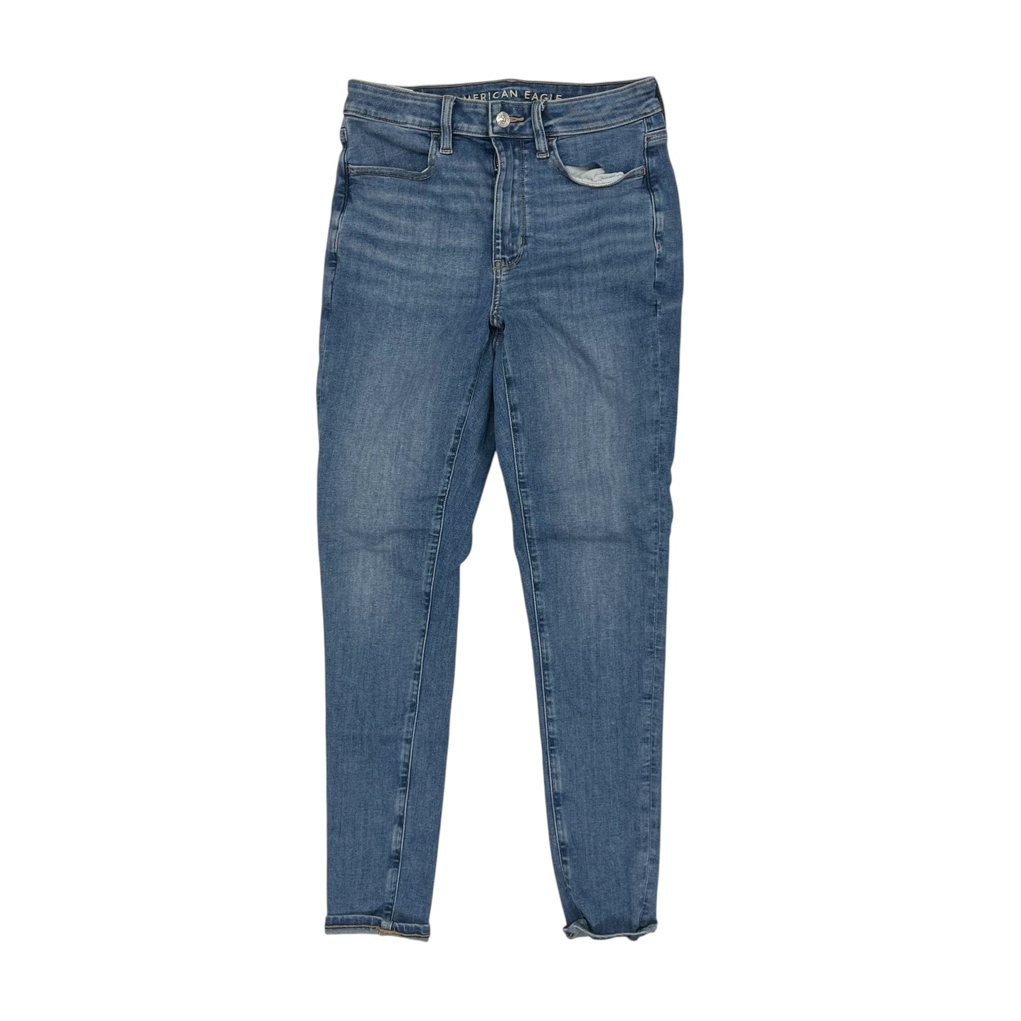 Jeans Skinny By American Eagle In Blue Denim, Size:6