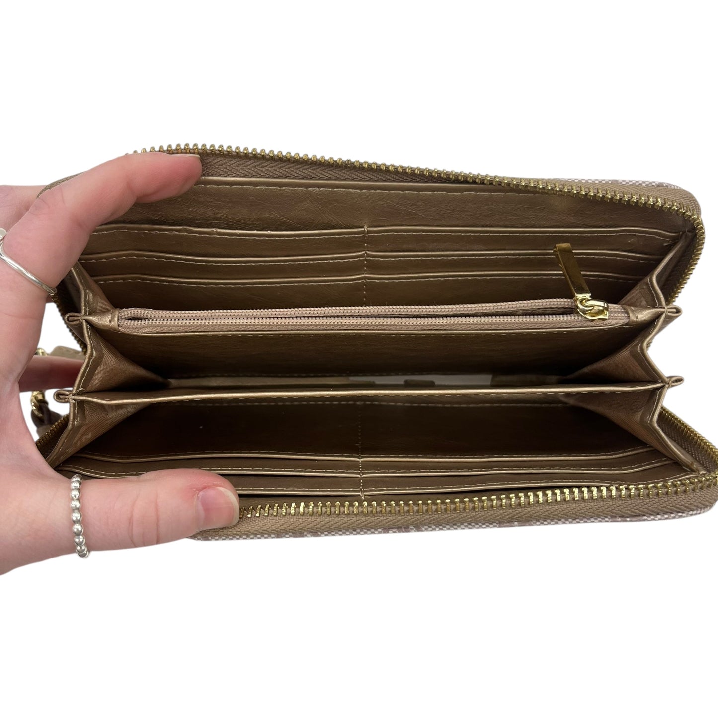 Wallet By Anne Klein In Tan, Size:Large
