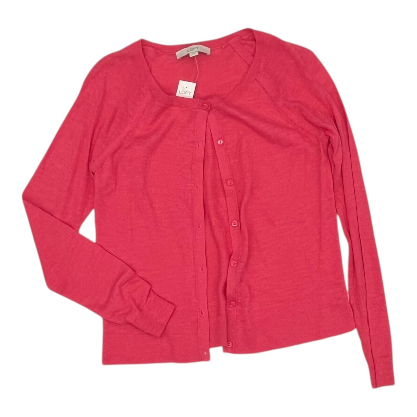 Cardigan By Loft In Pink, Size:S