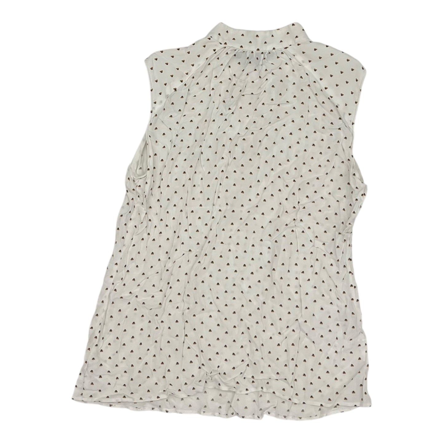 Top Sleeveless By Clothes Mentor In White, Size:Xs