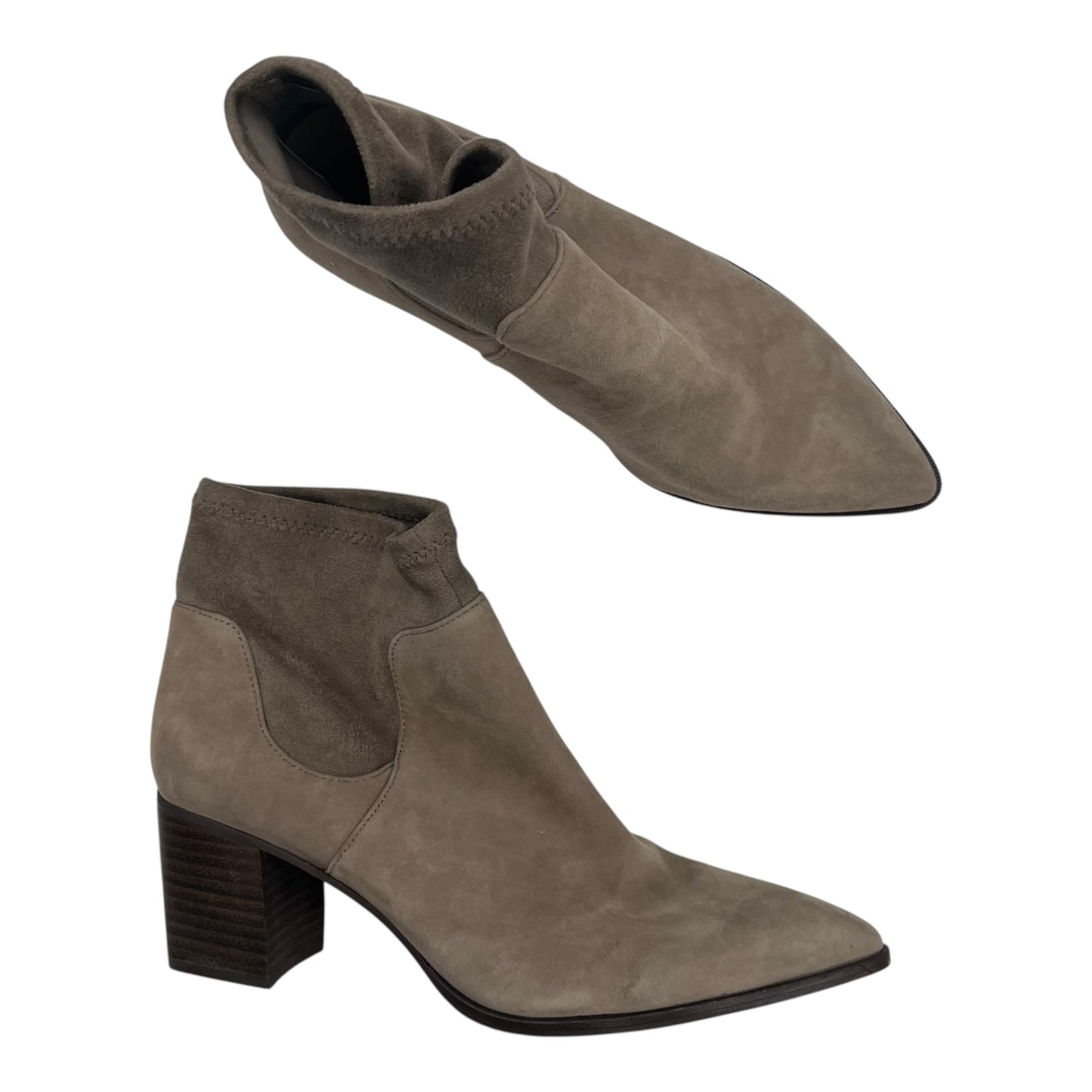 Boots Ankle Heels By Sole Society In Taupe, Size:9