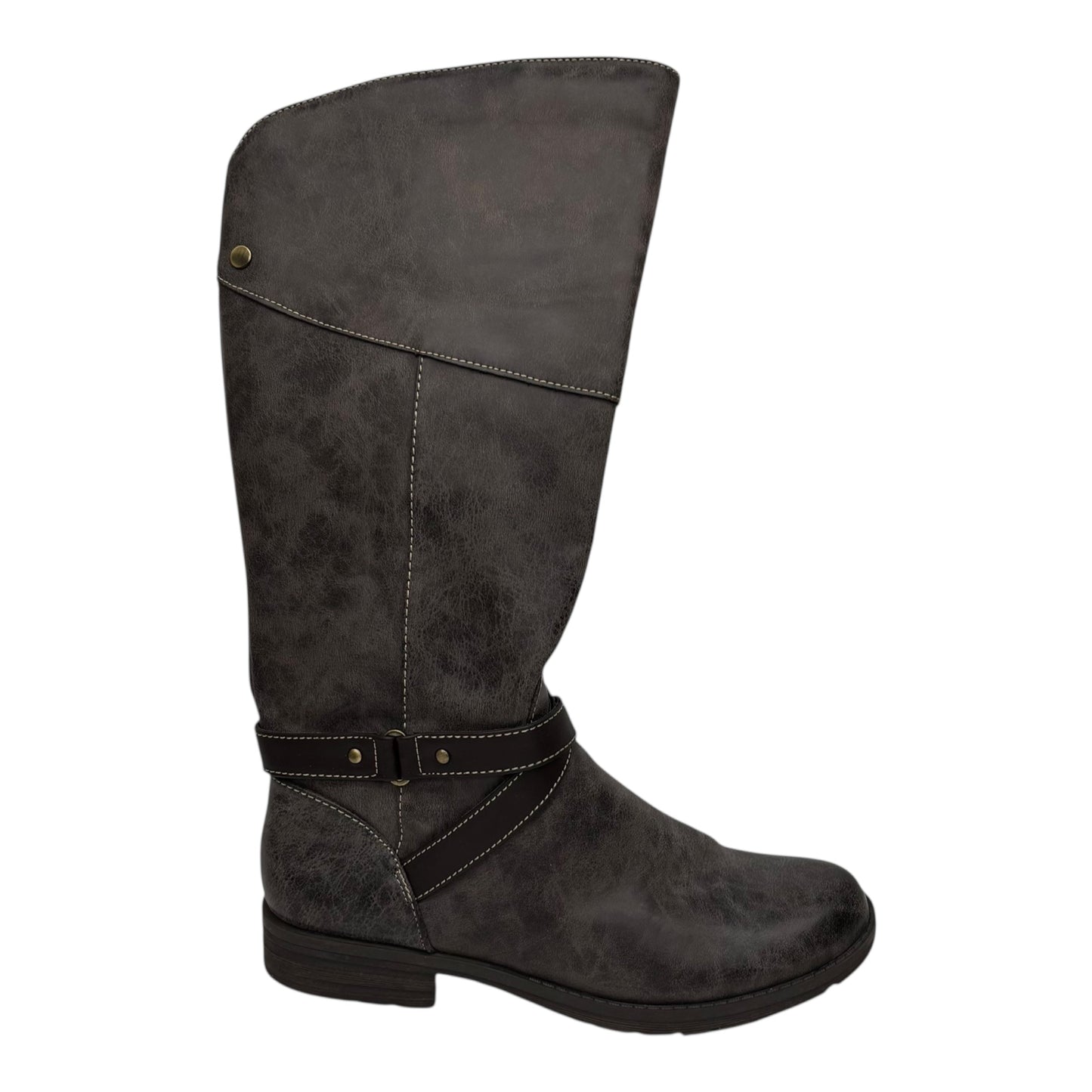 Boots Knee Flats By Natural Soul In Brown, Size:8