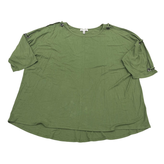 GREEN BLOUSE SS by CLOTHES MENTOR Size:3X