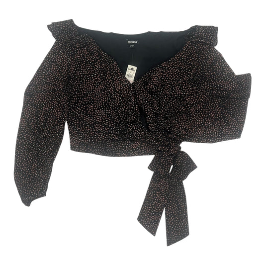 BLOUSE LS by EXPRESS In BLACK, Size: M