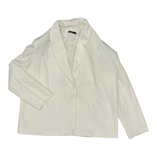 Blazer By Shein In Cream, Size:1X